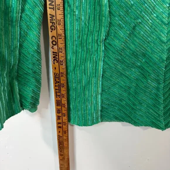 Free People Women's Slim Pull-On Velvet Flare Pants Green Bee Large Retro Funky - Picture 6 of 8